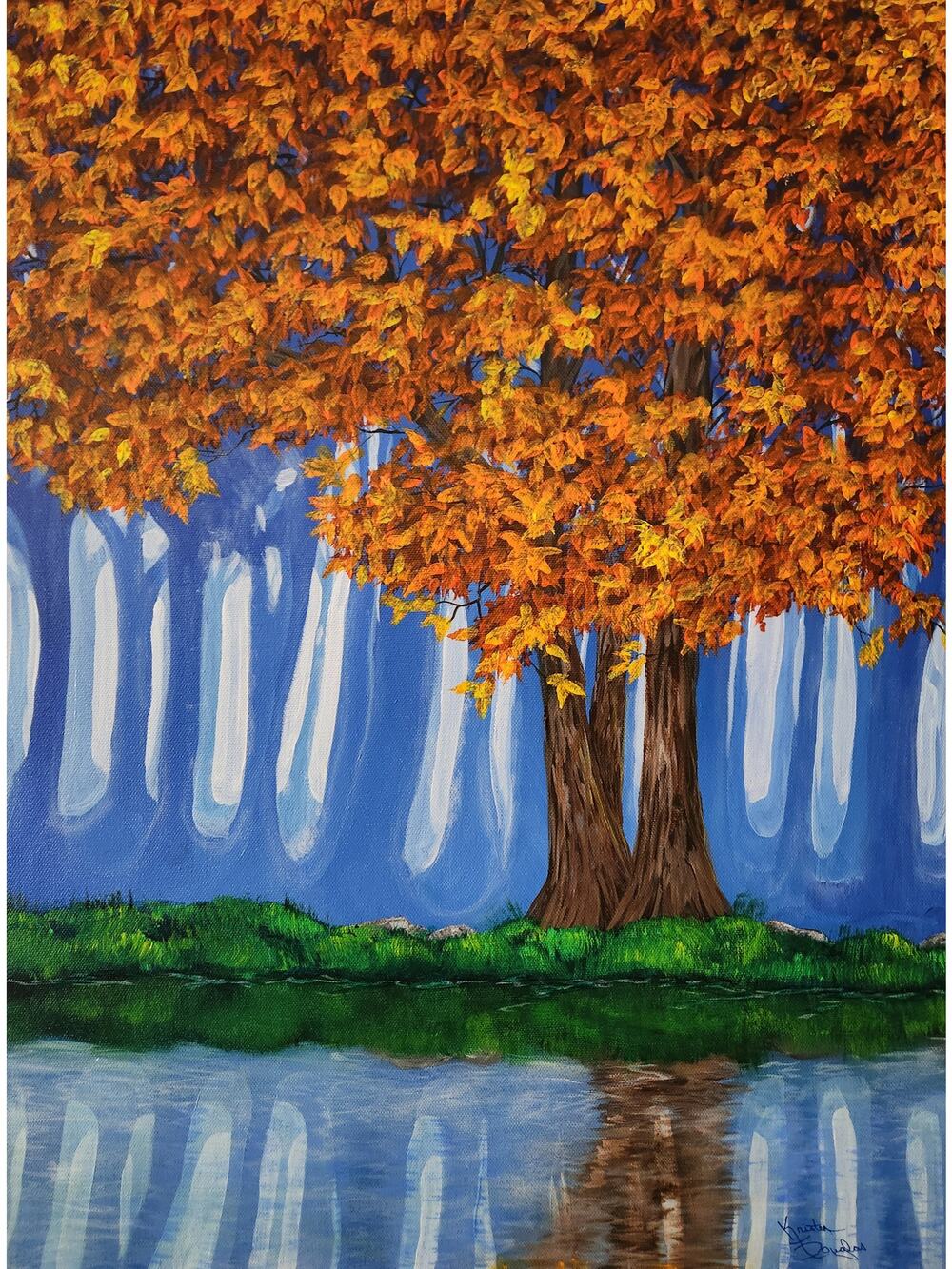 Elven Forest Reflections Art Print from my Original Work 11" x 14" Acid Free